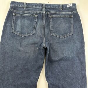 Y2K Urban Pipeline Relaxed‎ Bootcut Jeans Men 38x30 Blue Dark Wash Denim Skater